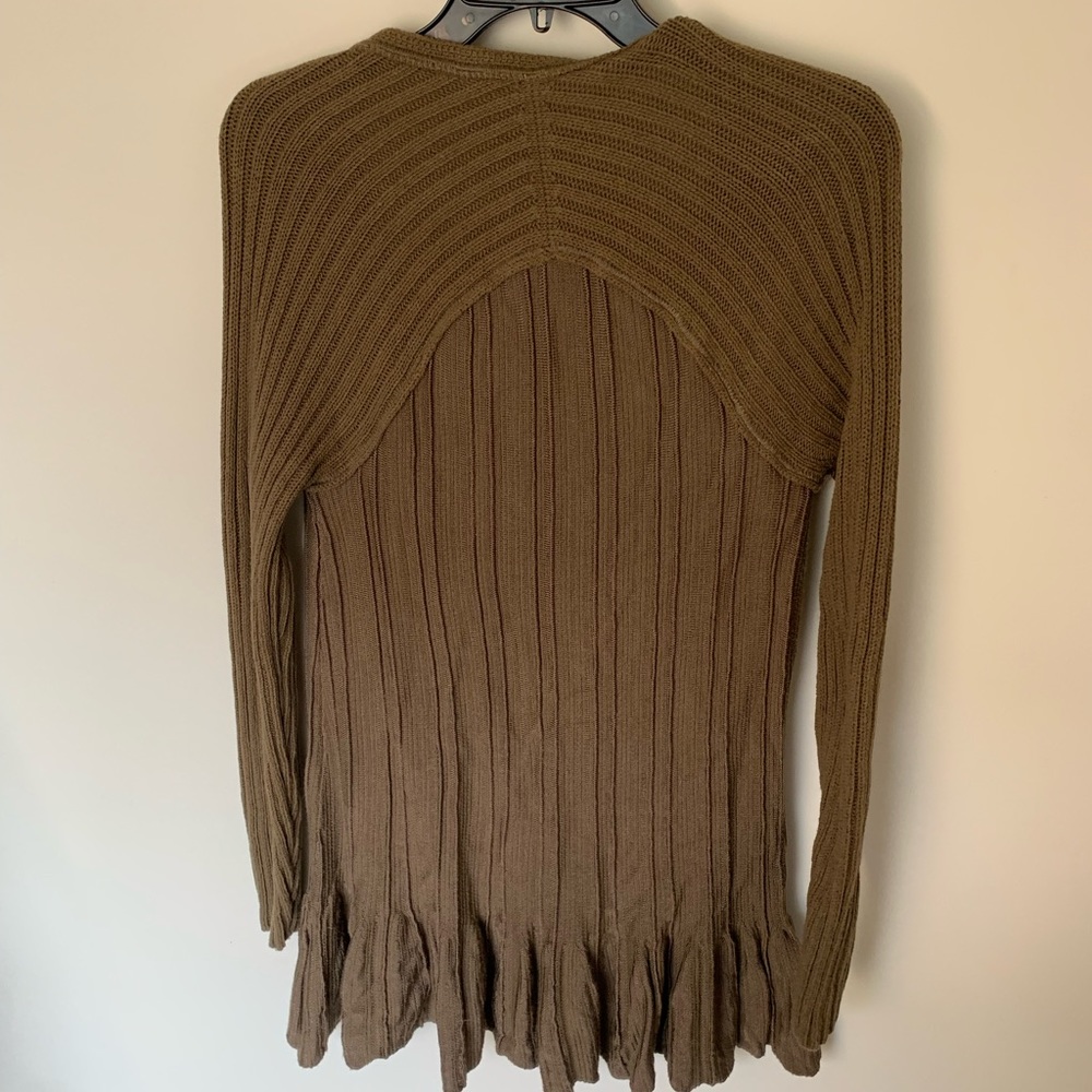 Free People Sweaters Free People Knit Tunic Ribs And Ruffles - Picture 3 of 4